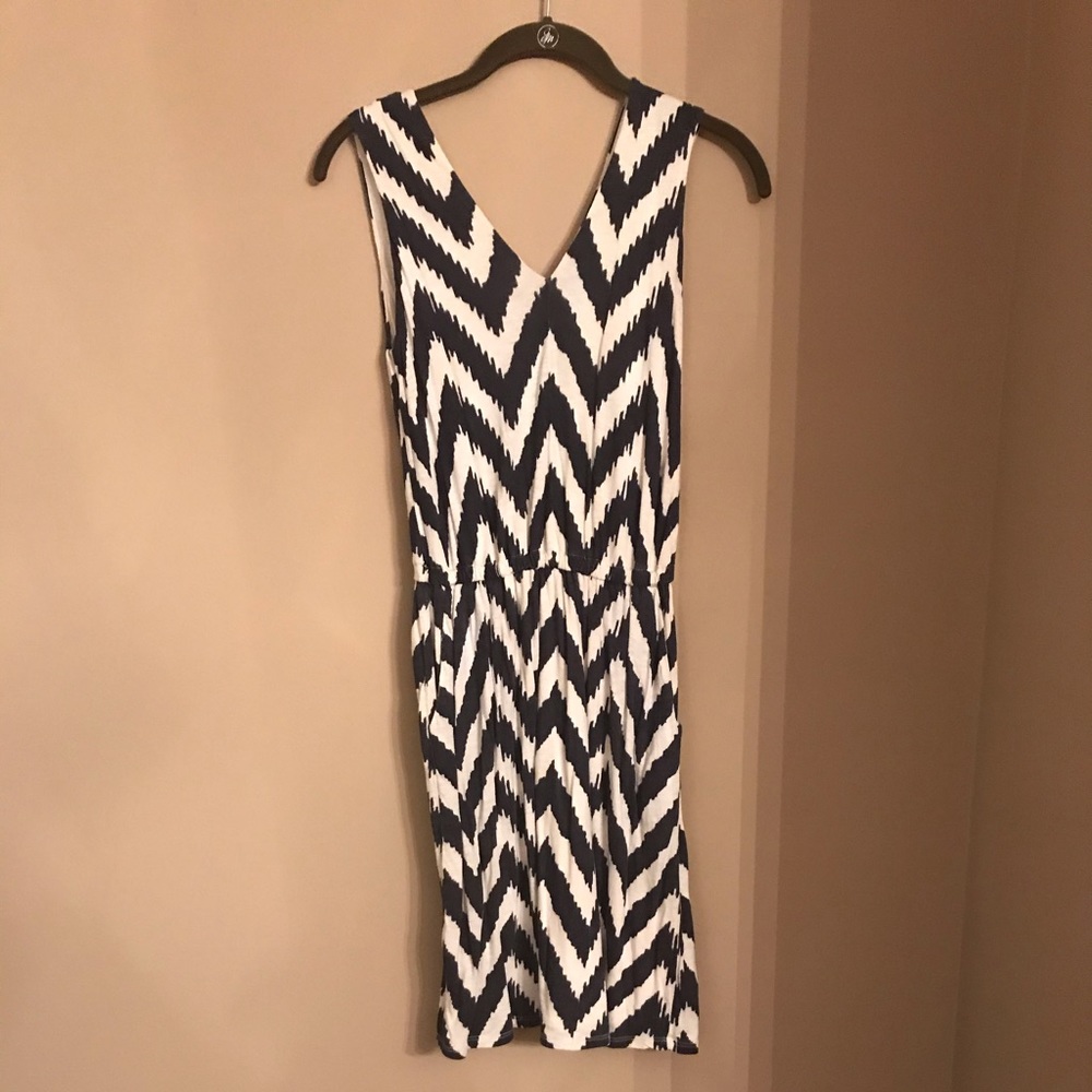 Lucky Brand Sleeveless Black and White Dress XS